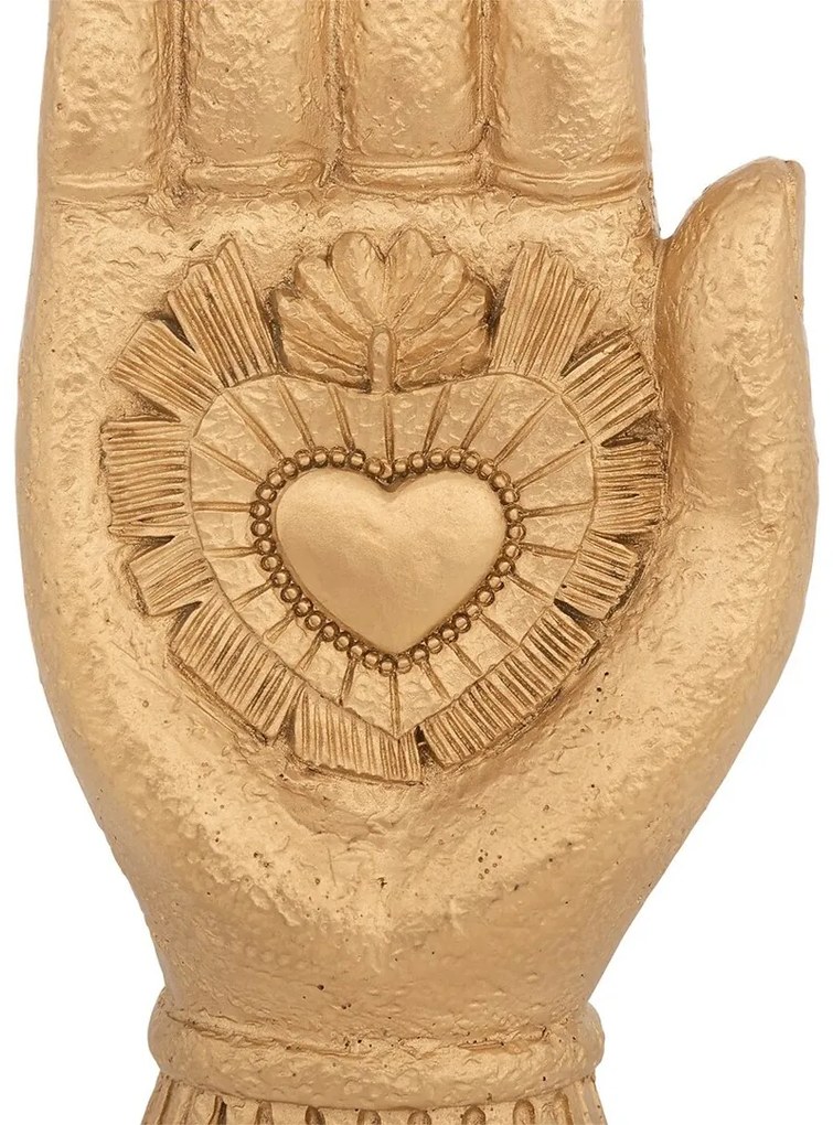 ATMOSPHERA Dekoračná soška Amira Heart, 16,5x7,5x3,5 cm, zlatá