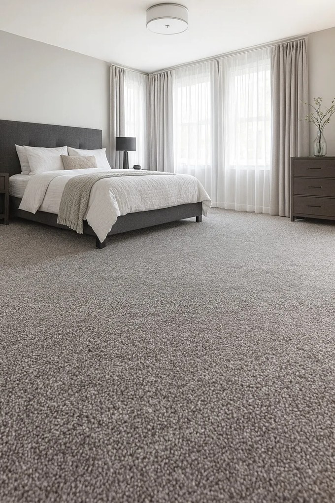 Betap, Koberec metráž Dalesman 77, na mieru, šíře 4m,5m, šedá, filc, obývacia izba