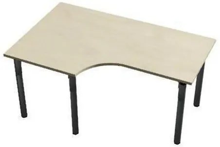 Ergo kancelársky stôl Set line, 160 x 100 x 75 cm, ľavé vyhotovenie, javor jersey