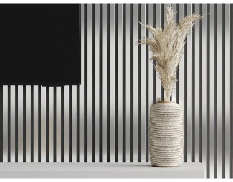 Mexen Lam-B, stenové lamely 275 × 31,5 cm, HDF doska 4 mm, strieborná, S100-275317-2812-056