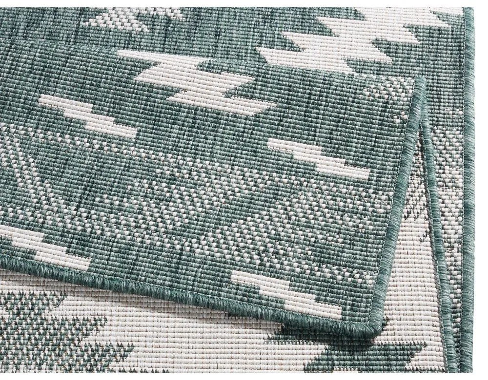 Zeleno-krémový vonkajší koberec NORTHRUGS Malibu, 230 x 160 cm