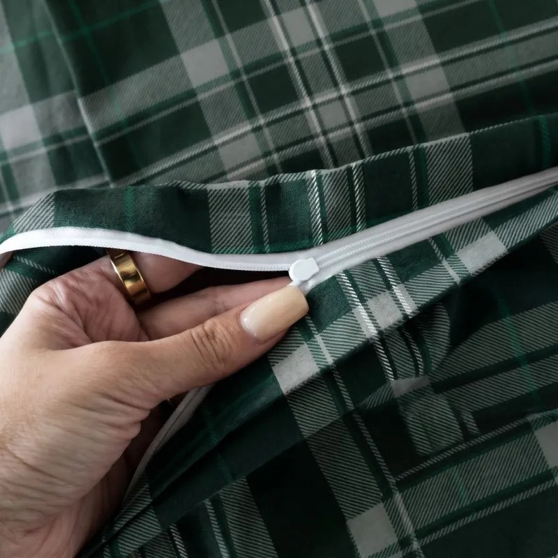 Flanelové obliečky Plaid Green EMI