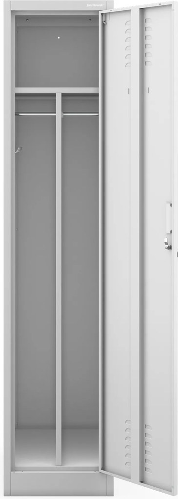 Šatníková skrinka s 2 priehradkami sivá, 400x1800x500 mm: KACPER 1 Plus