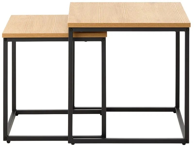 Sada odkladacích stolíkov Valenzuela 50 cm vzor dub
