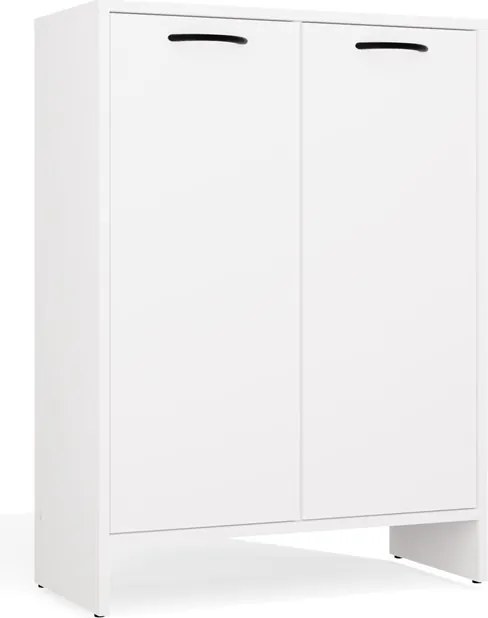 Spodná kúpeľňová skrinka s košom na bielizeň Nina 66 cm biela