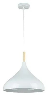 Luster na lanku MIKO 1xE27/60W/230V pr. 32 cm biela