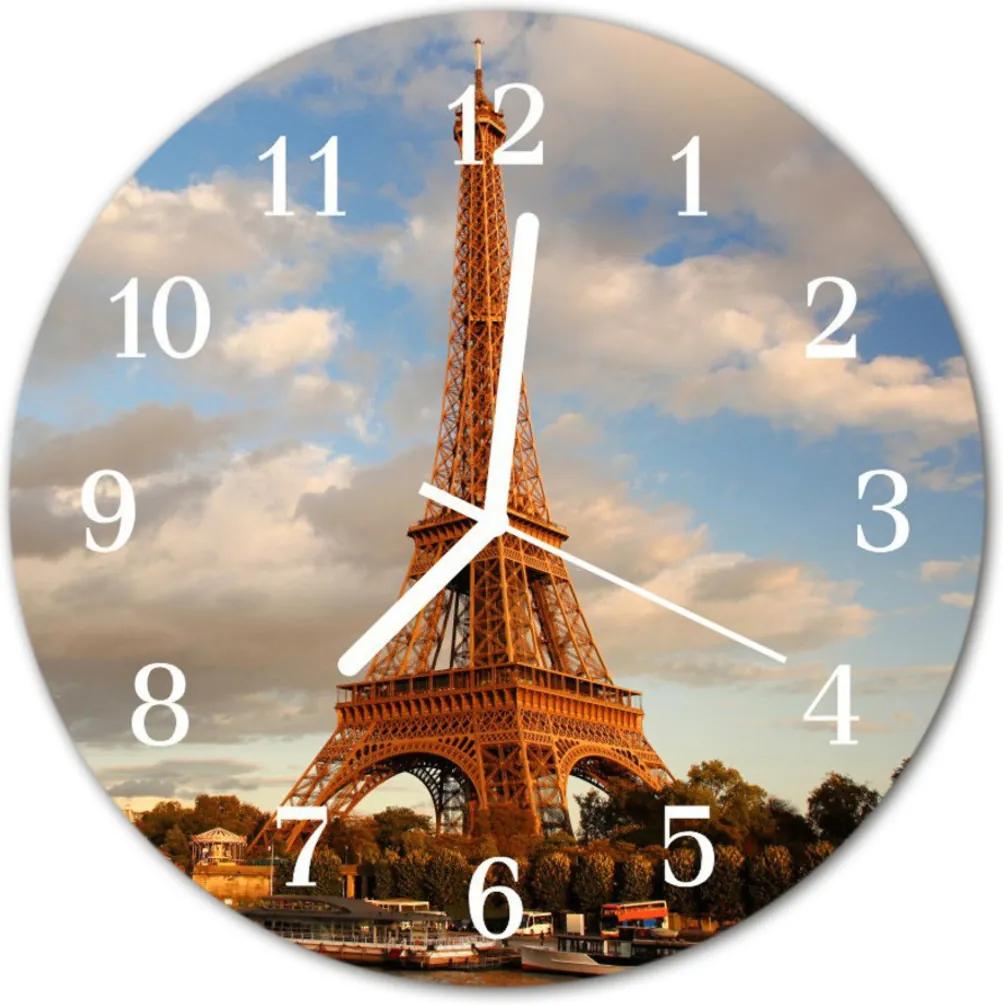 Nástenné sklenené hodiny  Paríž