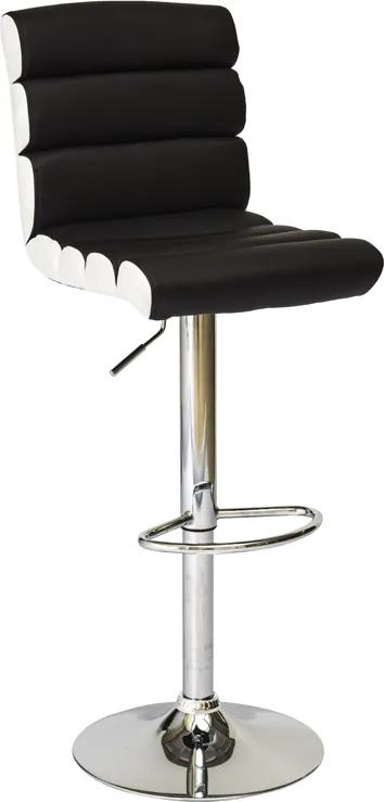 SIGNAL C-617 barová stolička čierna / biela / chrómová