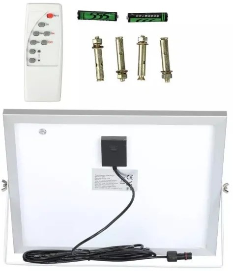 LED stmievateľný solárny reflektor LED/16W/3,2V 4000K IP65 + DO