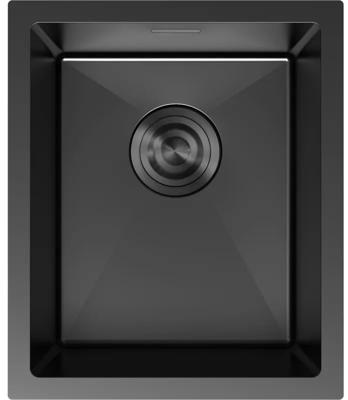 Mexen Trixo, 1-komorový nerezový drez 370 x 440 mm, čierna, 6412371000-70