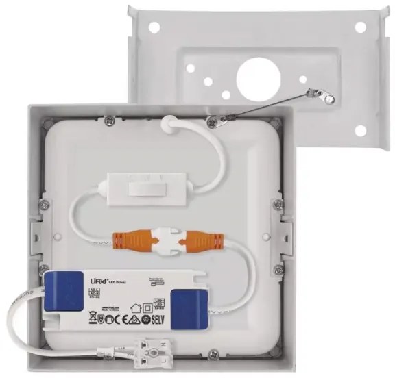 LED Stropné svietidlo LED/7,6W/230V 3000/3500/4000K 12x12 cm biela