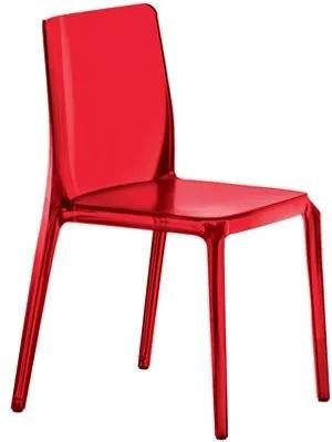 Židle Blitz 640, transparentní červená Blitz640TRRed Pedrali