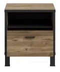 Nočný stolík OREN hnedá/čierna