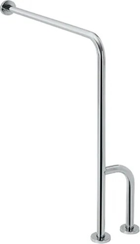Bemeta Design HELP: Madlo, s dvojitým kotvením do zeme, pravé, s krytkou, nerez, mat - 301122142