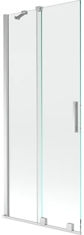 Mexen Velar, 2-krídlová posuvná vaňová zástena 85 x 150 cm, 8mm číre sklo, chrómový profil, 896-085-000-01-01