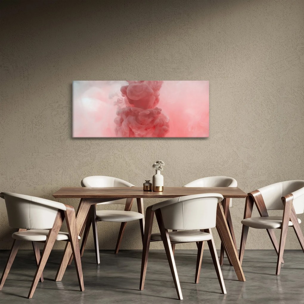 Obraz červeného dymu (120x50 cm)