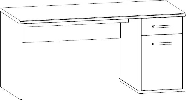 Písací stôl Romance, smrekovec/dub