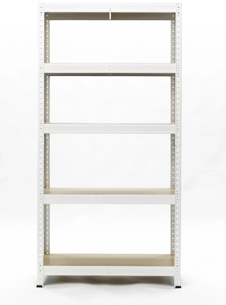 Policový regál 1800x900x450mm, nosnost 2150kg, bílý | AKCE RH45-5 BILA