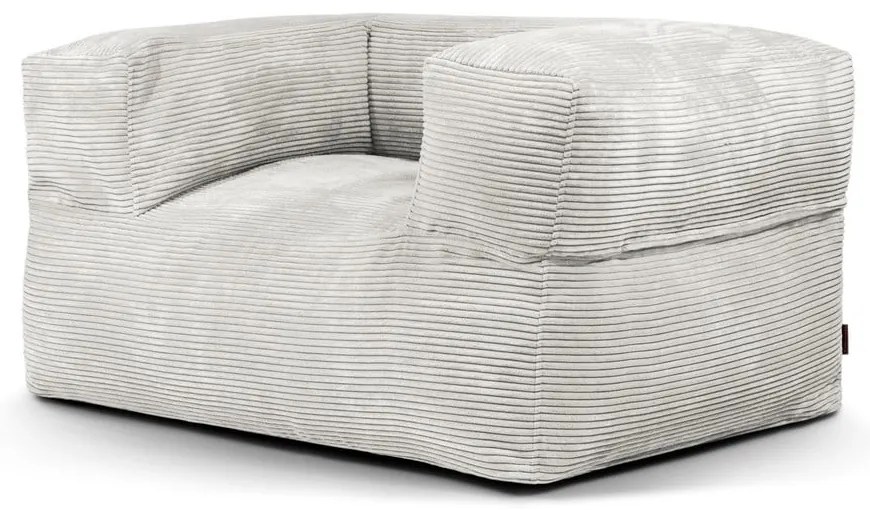 Krémový menčestrový sedací vak MooG – SLOWDOWN