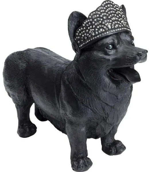 Royal Standing Corgi dekorácia čierna