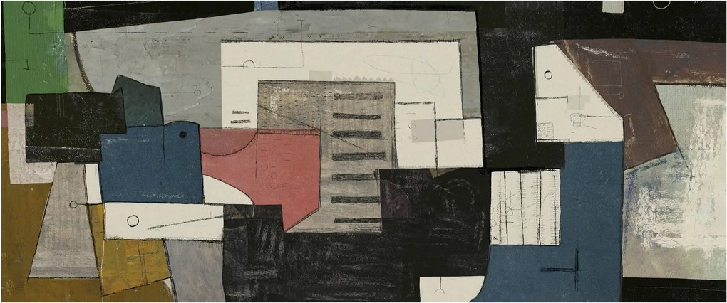 Obraz - Abstrakcia, kubizmus (120x50 cm)