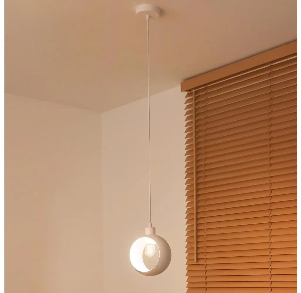 Duolla - Závesné svietidlo na lanku IRONLINE 1xE27/15W/230V biela