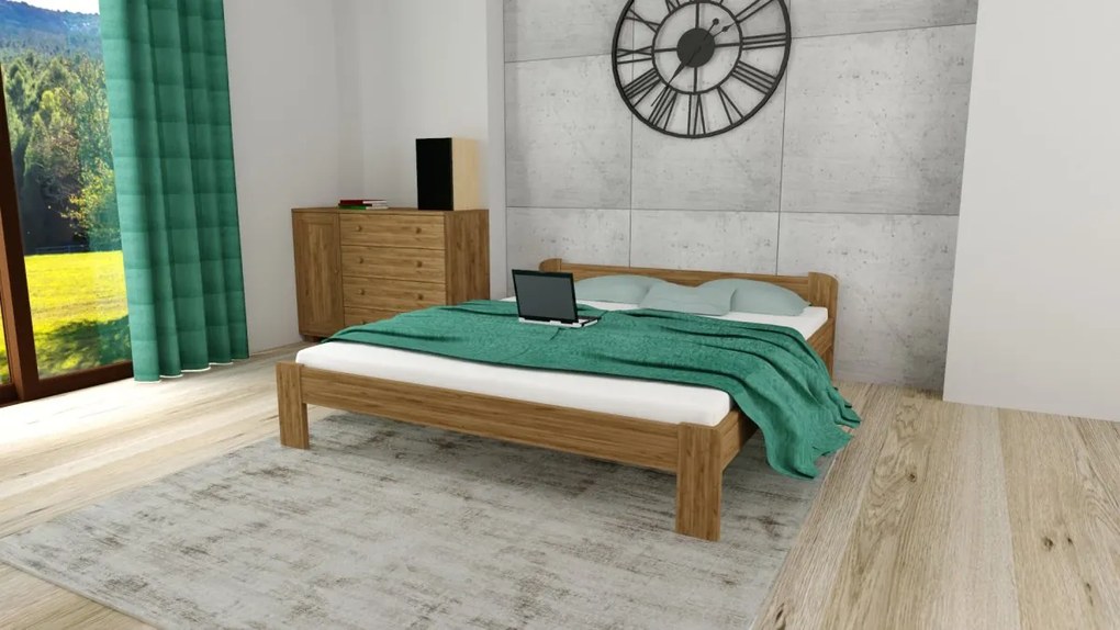 ComfortMatrace Zvýhodnený set; MATRACE+Posteľ z masívu borovice ISABELA+rošt ZADARMO Rozměr: 80x200 cm, Barva: dub, Model matrace: GOLTEX 15cm