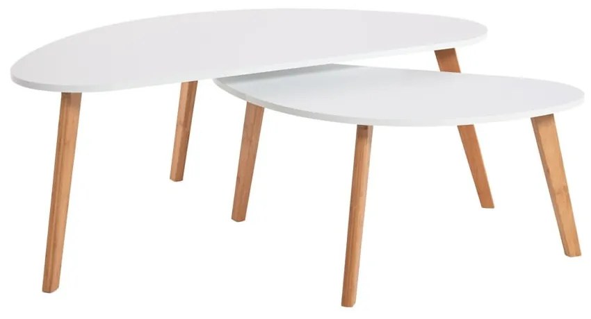 Biely konferenčný stolík Bonami Essentials Skandinávsky, dĺžka 84,5 cm