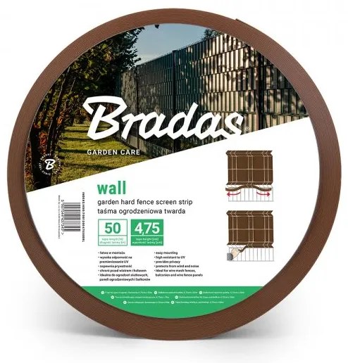 Bradas Tieniaca fólia na plot 4,75cm x 50m Brown 1200g/m2