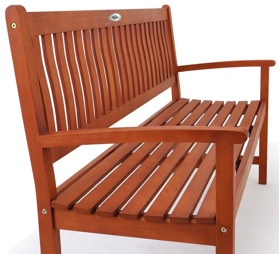 Záhradná lavica Maxima z eukalyptového dreva 152 x 55 x 90 cm s certifikátom FSC®