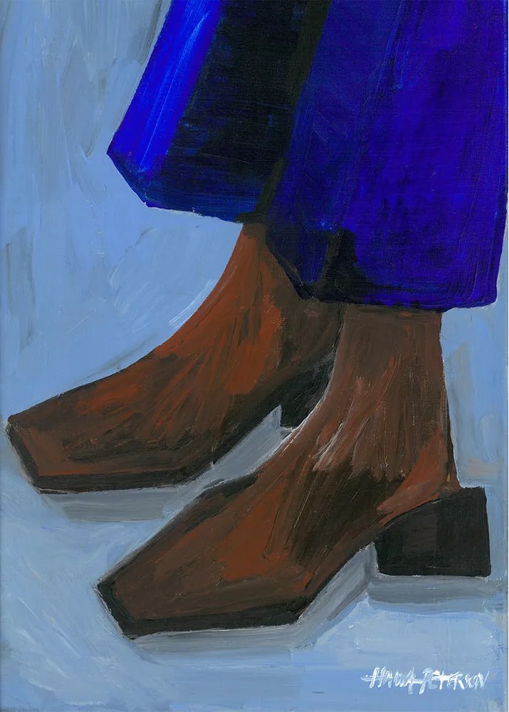 The Poster Club Plagát Boots and Blues by Hanna Peterson A4 (21x27cm)