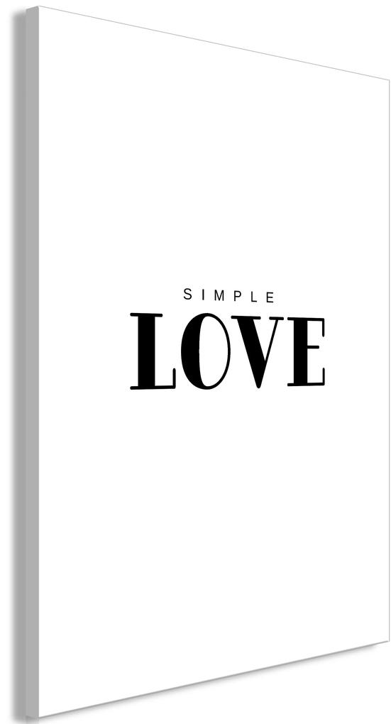 Artgeist Obraz - Simple Love (1 Part) Vertical Veľkosť: 80x120, Verzia: Premium Print