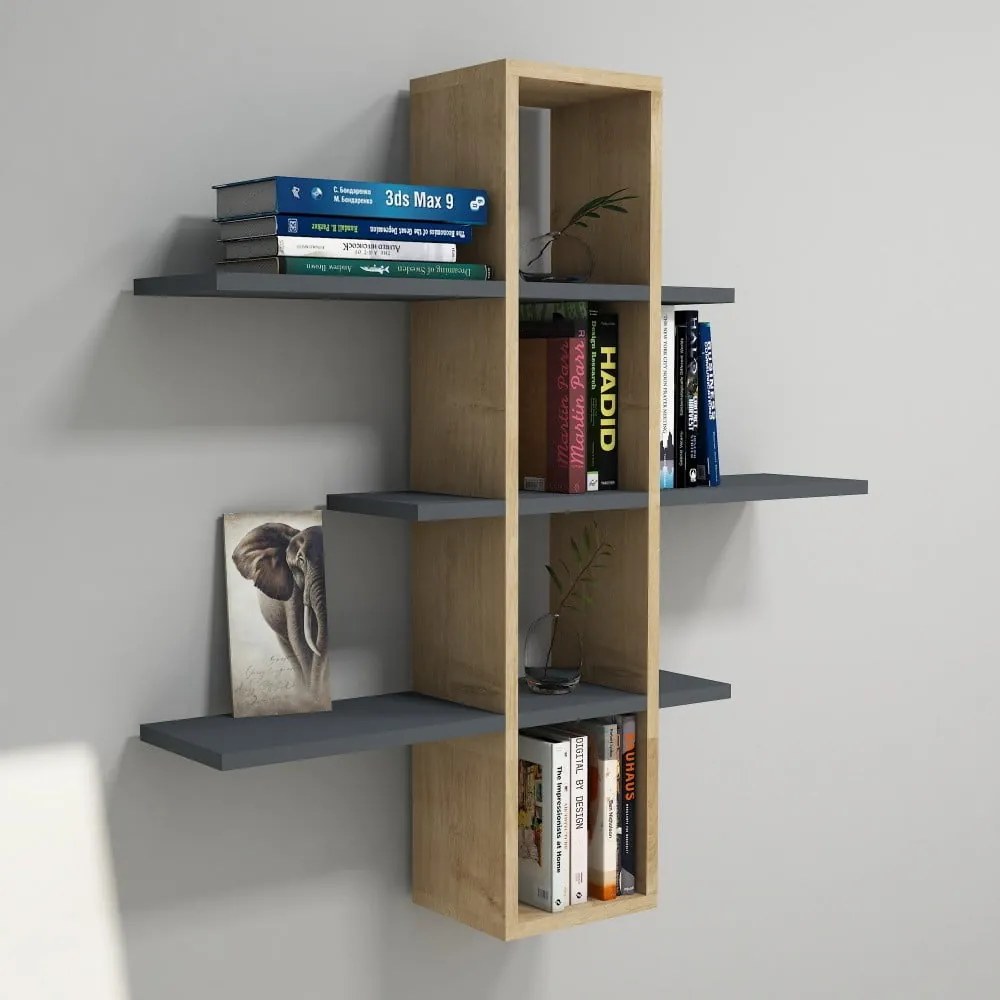 Hnedá nástenná polica Ardo