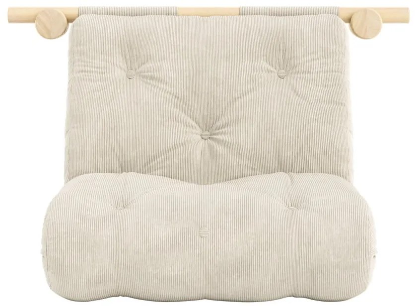 Krémové menčestrové kreslo Hooked – Karup Design