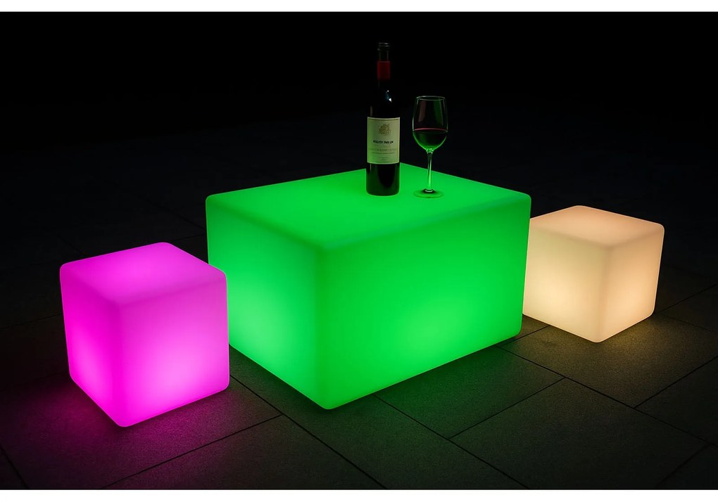 LED svietiaci box, 40 x 40 x 40 cm