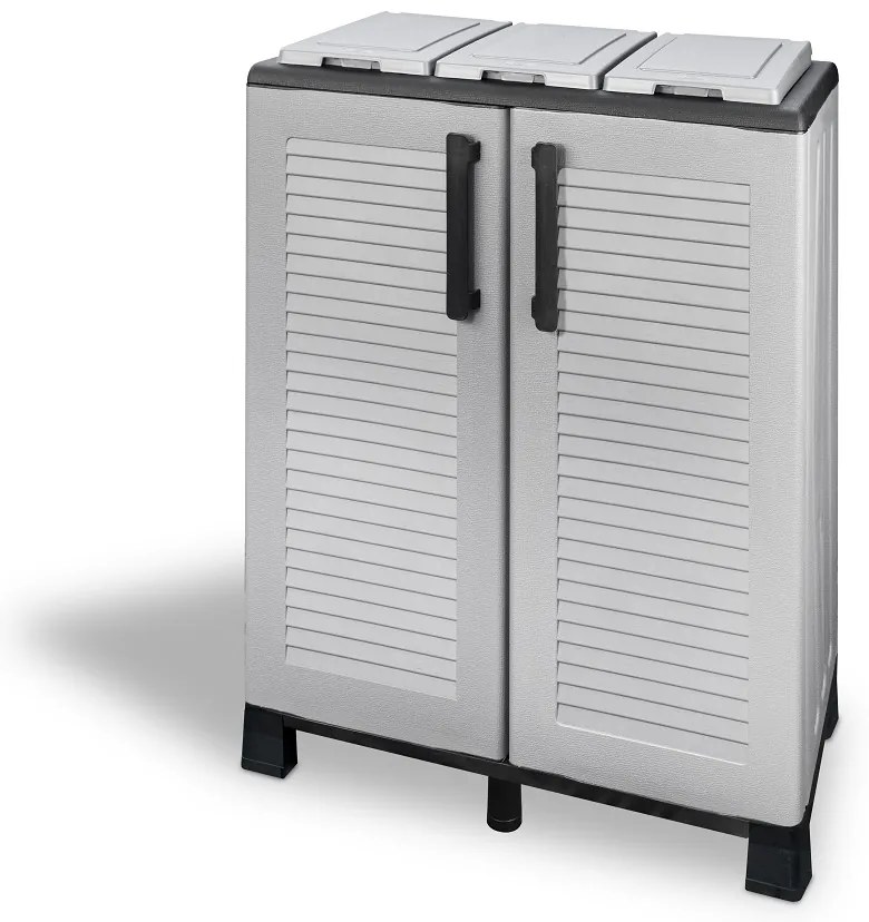 ARTPLAST Skriňa na triedený odpad Linea Family 2dv/3víka