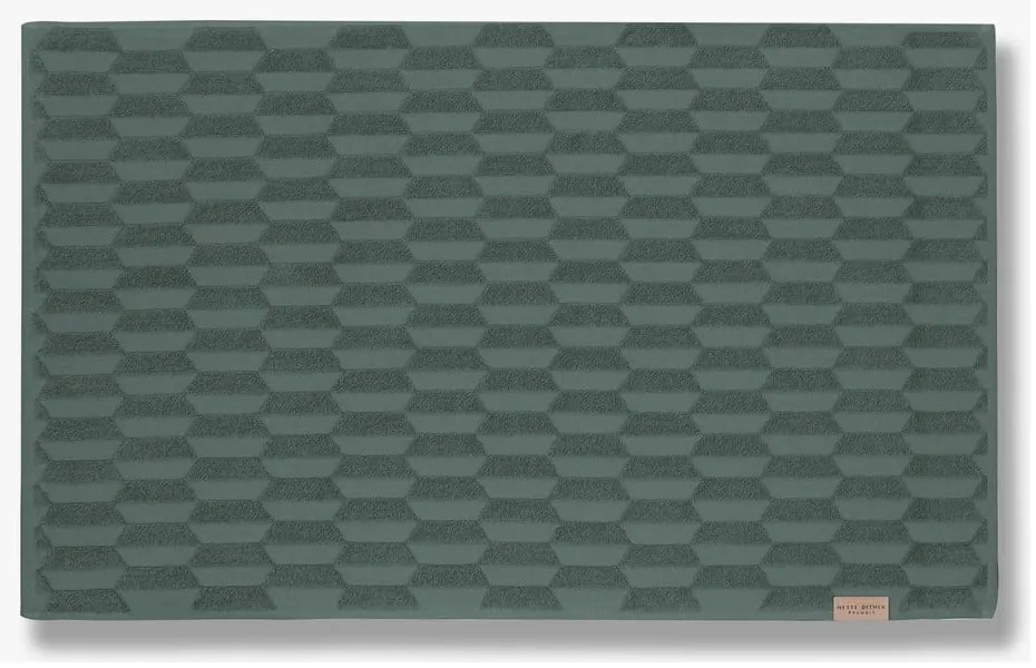 Tmavozelená kúpeľňová predložka 50x80 cm Geo – Mette Ditmer Denmark
