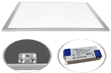 ECOLITE LED panel do kazetového stropu ZEUS, 45W, 59,5 cm, 4000K, IP20, 5000lm