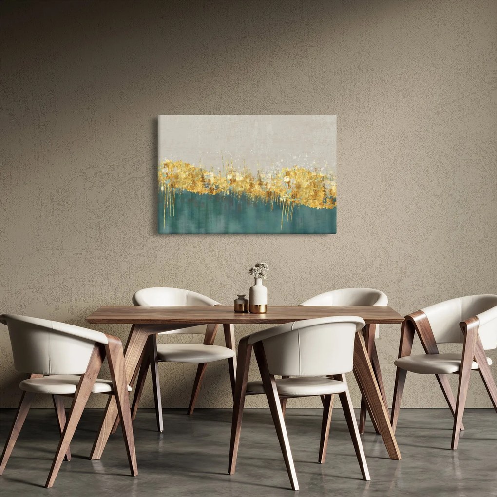 Obraz - Textúra so zlatým dekorom (90x60 cm)