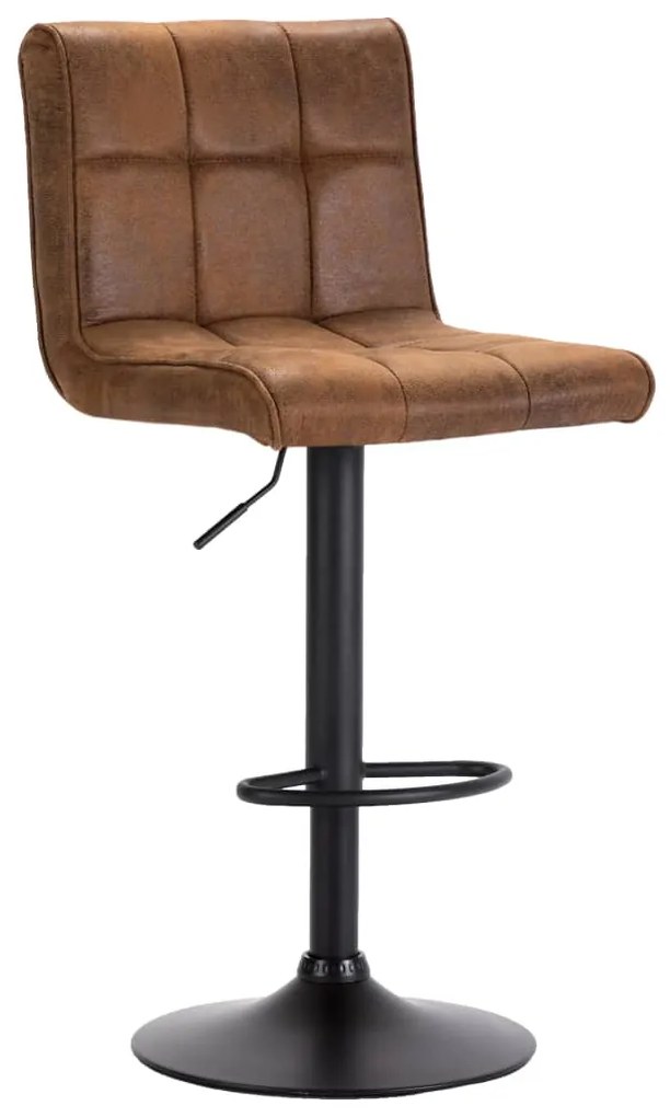 vidaXL Barová stolička hnedá umelá semišová koža