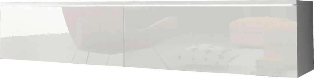 XXXLutz NÍZKA KOMODA, biela s vysokým leskom, 140/30/33 cm P & B - Online Only drobný nábytok - 002778000604
