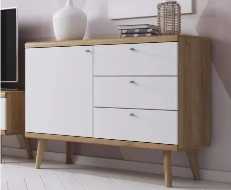 Komoda Primo, dub riviera/biela%