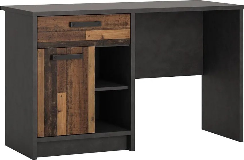 Písací stôl Nubi NUBB01 1D1S matera tmavý/old style