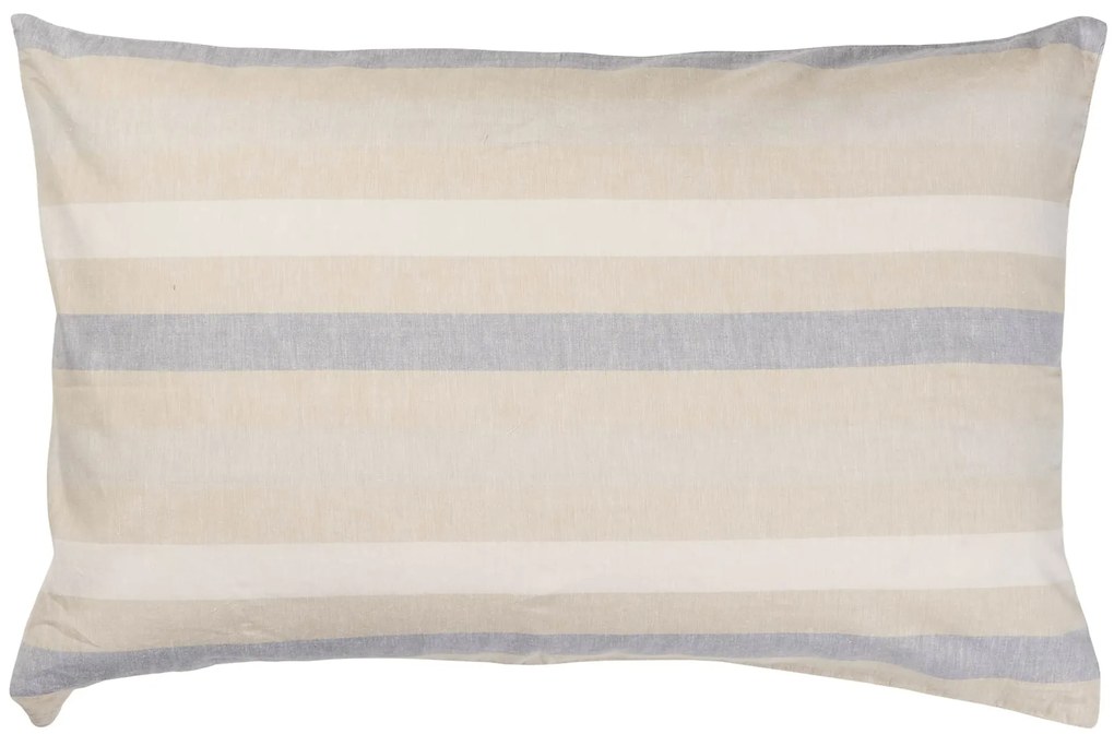 Ib Laursen Poťah na vankúš Natural and Blue Stripes 40 × 60 cm