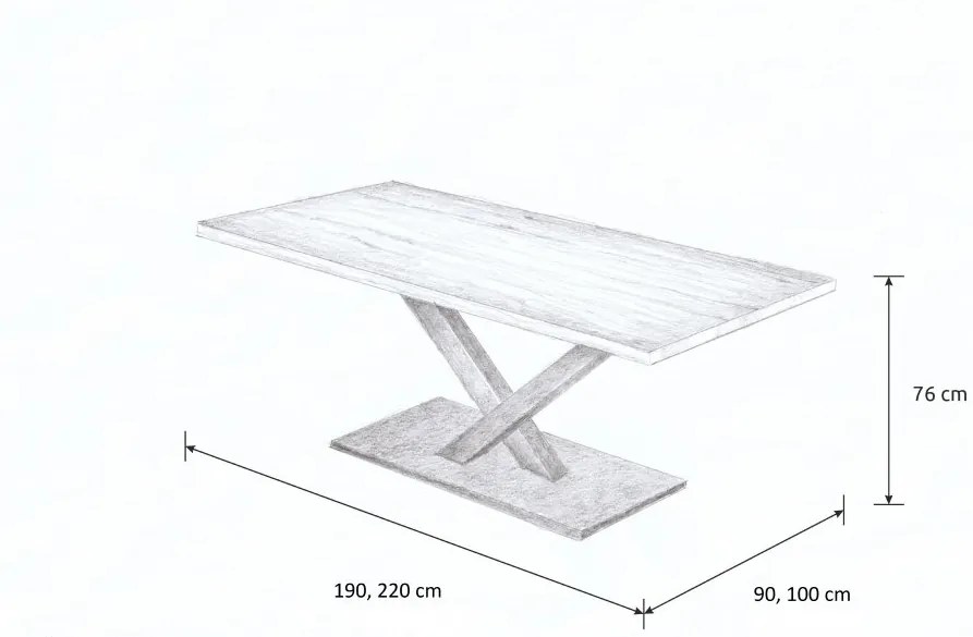 Wooded Jedálenský stôl London z masívu DUB 220x100x76cm