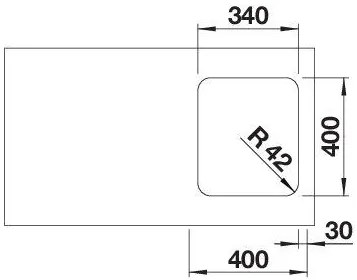 Nerezový drez Blanco Solis 340 U IF nerez kartáčovaný
