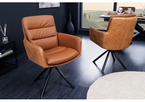 Stolička 43636 George Kožená Cognac - Komfort-nábytok