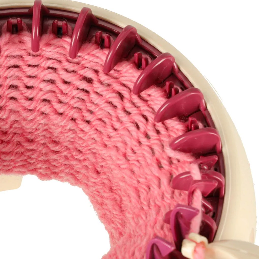 KIK Detský ručný pletací stroj – súprava s 5 farebnými priadzami, kreatívna hračka