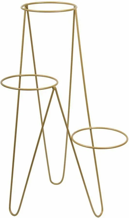 STOJAN NA KVETINÁČ TRIPOD 95X45X24 CM ZLATÁ
