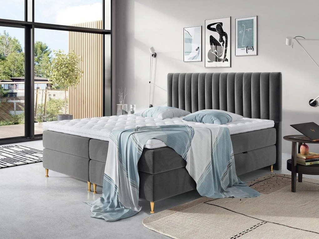 Manželská posteľ Boxspring 160 cm Rondel (fresh 32). Vlastná spoľahlivá doprava až k Vám domov. 1054095